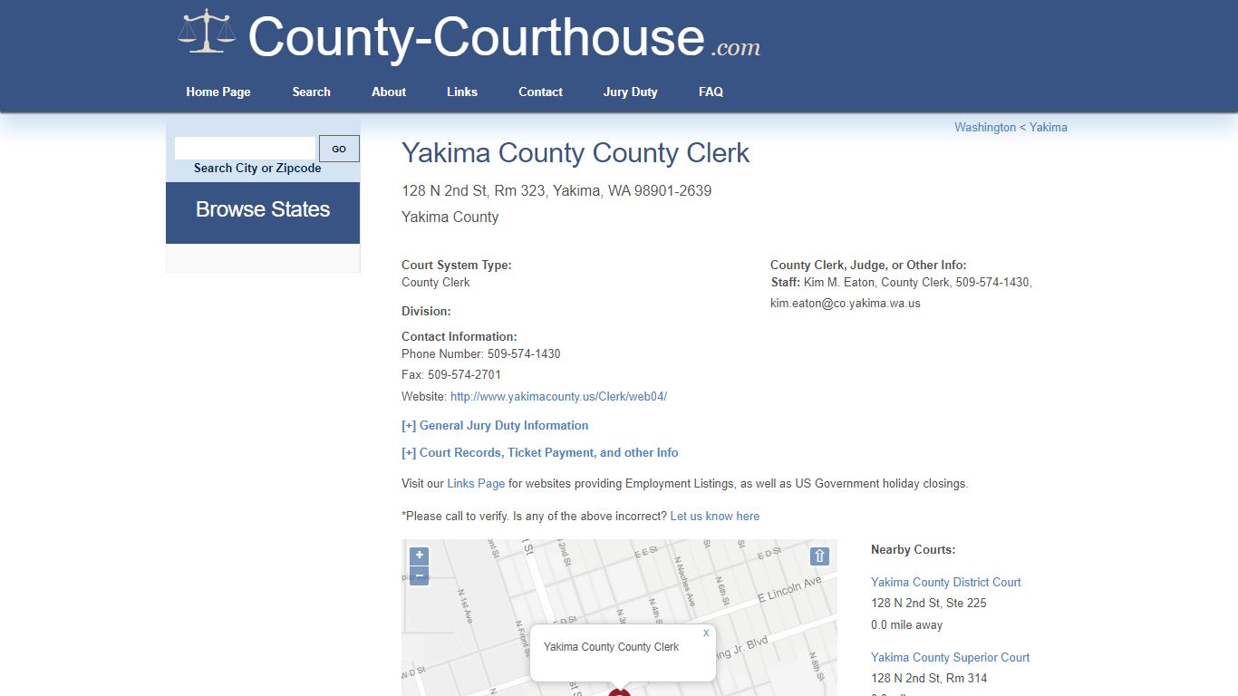 Yakima County County Clerk in Yakima, WA - Court Information